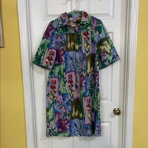 Vintage Intimate Appeal cottagecore coastal grandma Colorful Floral robe size M